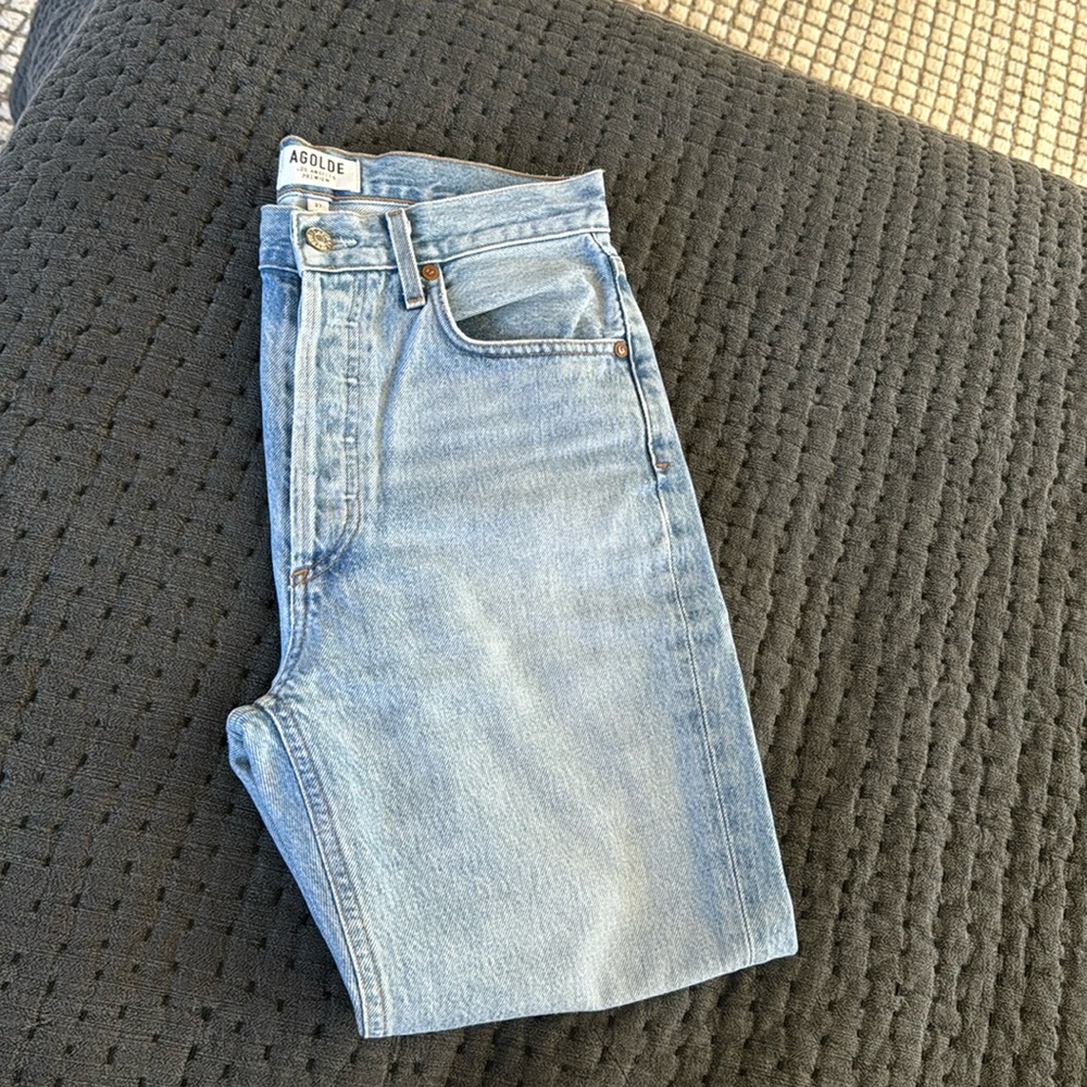 Agolde Riley High Rise Straight Jeans